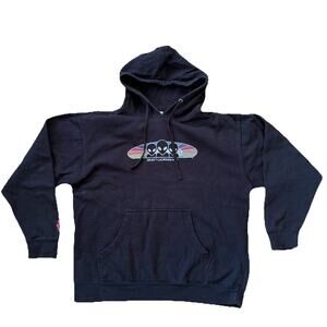 Alien Workshop Logo Black Hoodie Sweatshirt Size Large Y2K Skateboarding Grunge